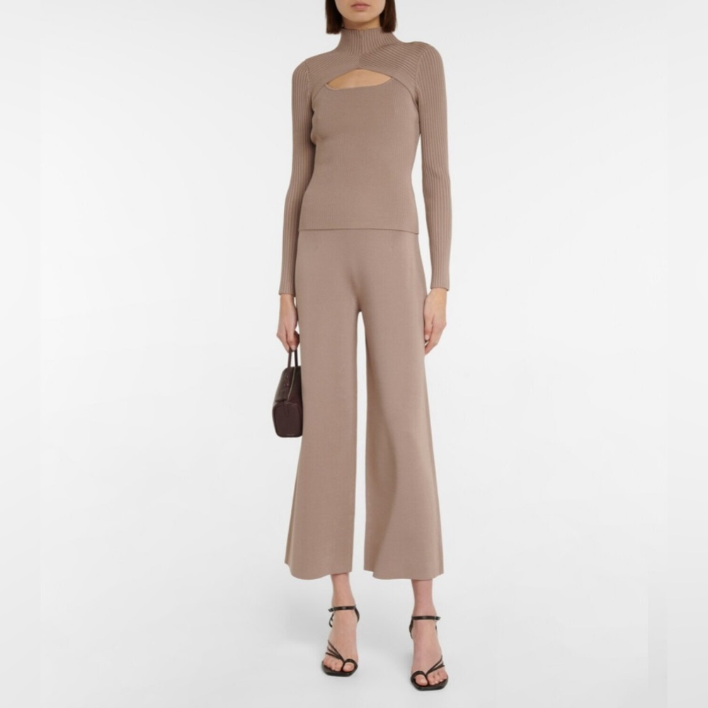 Jonathan Simkhai High-rise wide-leg pants size M